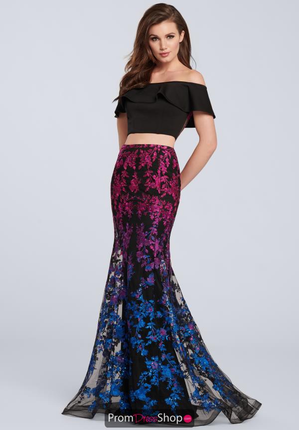 Ellie Wilde Cap Sleeve Two Piece Dress EW119056