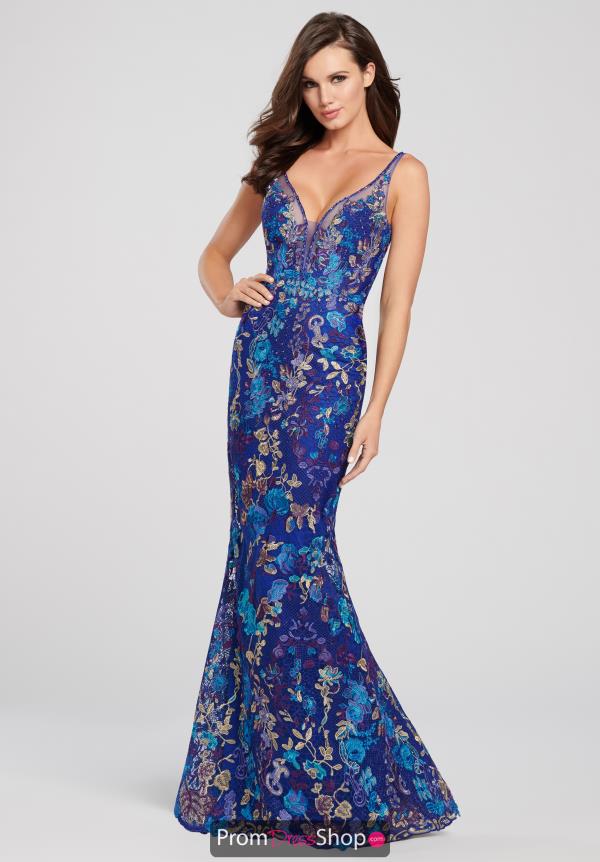 Ellie Wilde Fitted V-Neck Dress EW119114