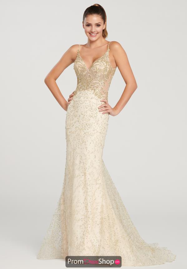 Ellie Wilde Beaded Lace Dress EW119173
