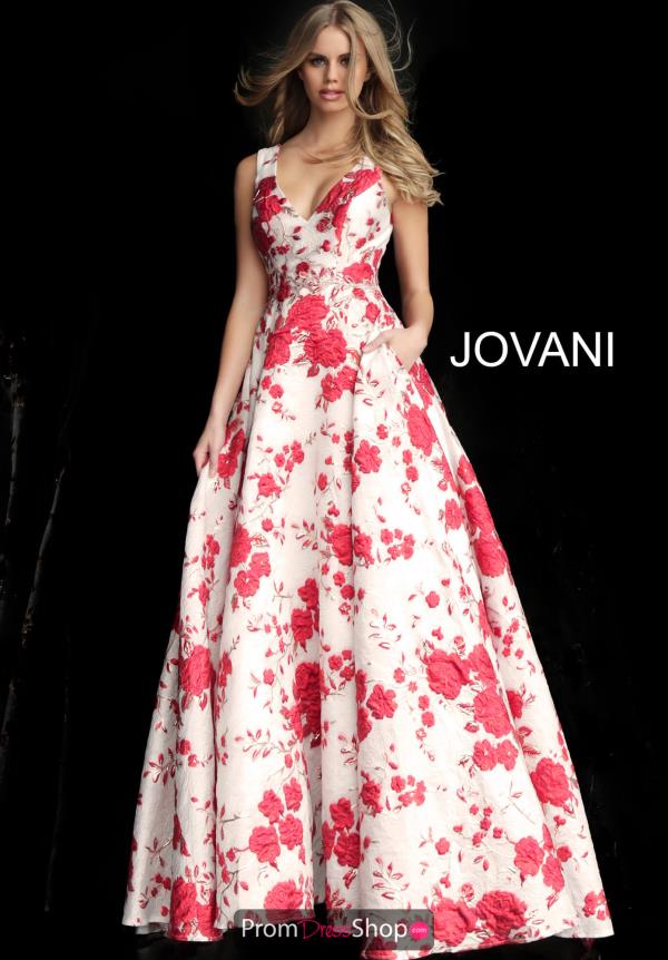 Jovani Floral Brocade Dress 64141