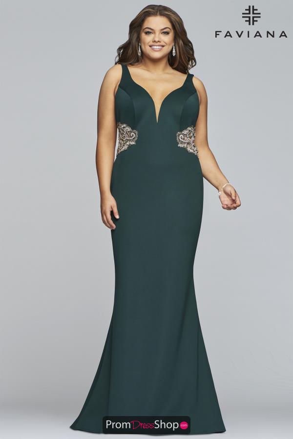 Faviana Long Fitted Dress 9448