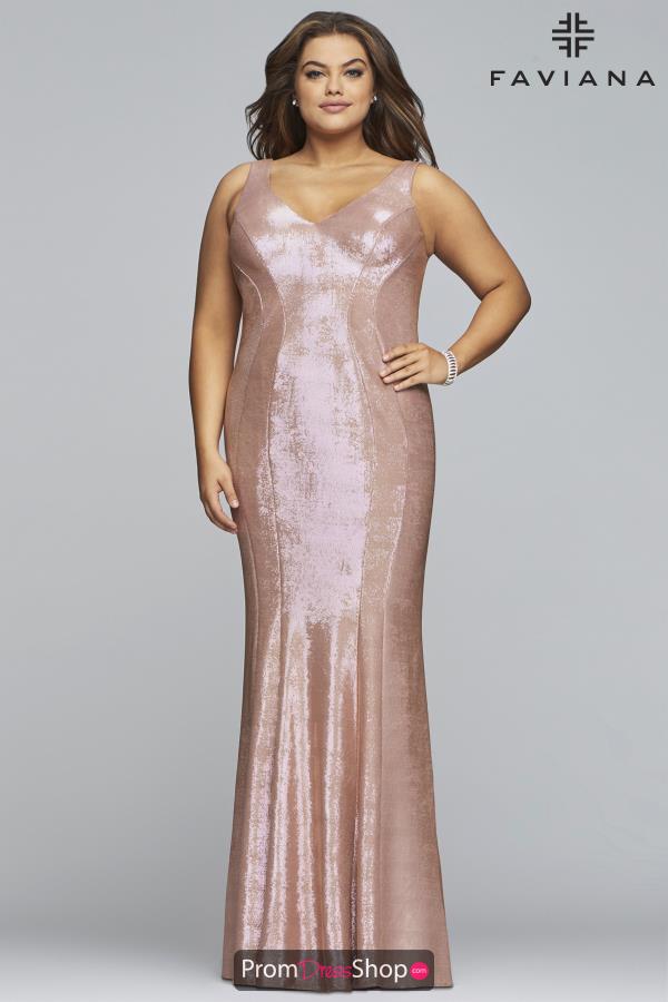 Faviana Long Fitted Dress 9453