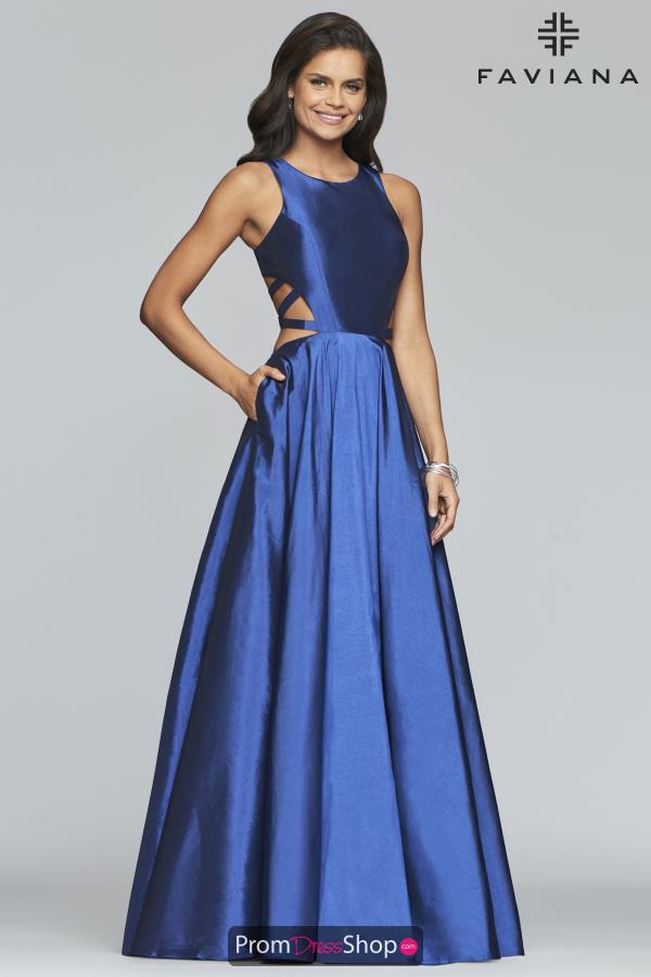 Faviana High Neckline Long Dress 10248