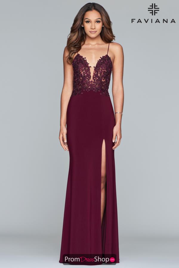 Faviana Long Jersey Dress S10275