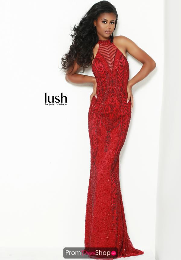 Jasz Couture Fitted High Neck Dress 1506
