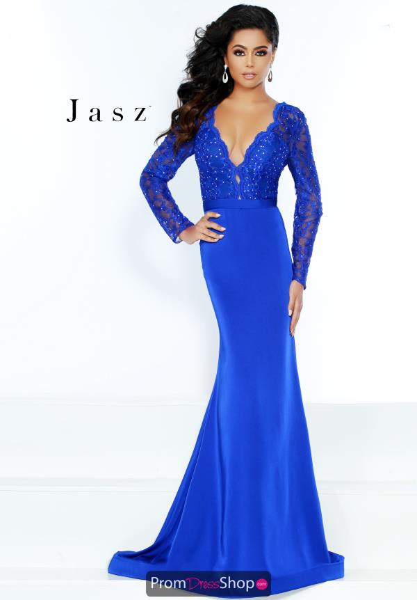 Jasz Couture Long Sleeve Fitted Dress 6496