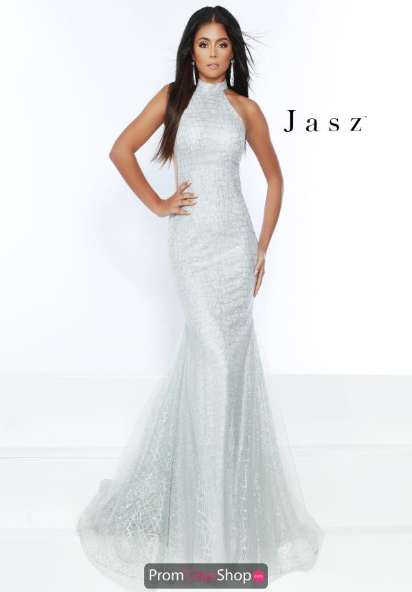 Jasz Couture High Neck Fitted Dress 6508