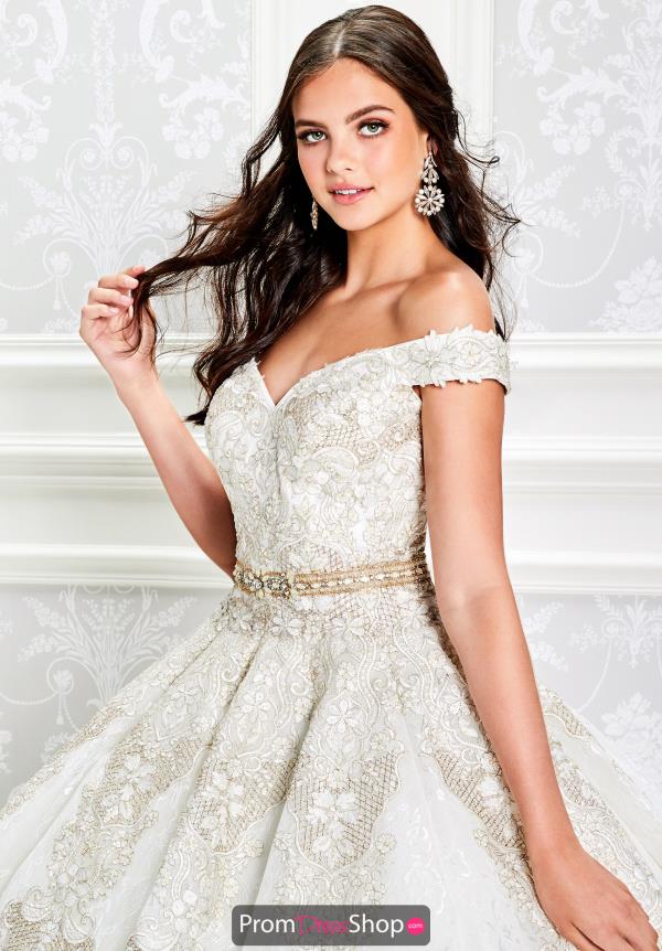 Long Cap Sleeve Ball Gown Dres PR11921