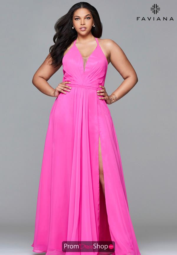 Faviana V-Neck A Line Dress 9397