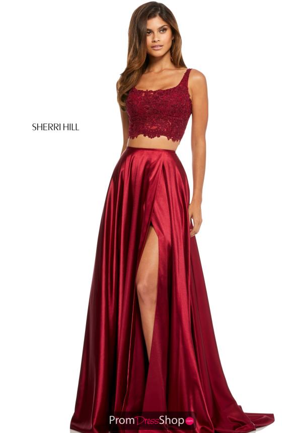 Sherri Hill Two Piece Lace Dress 52600