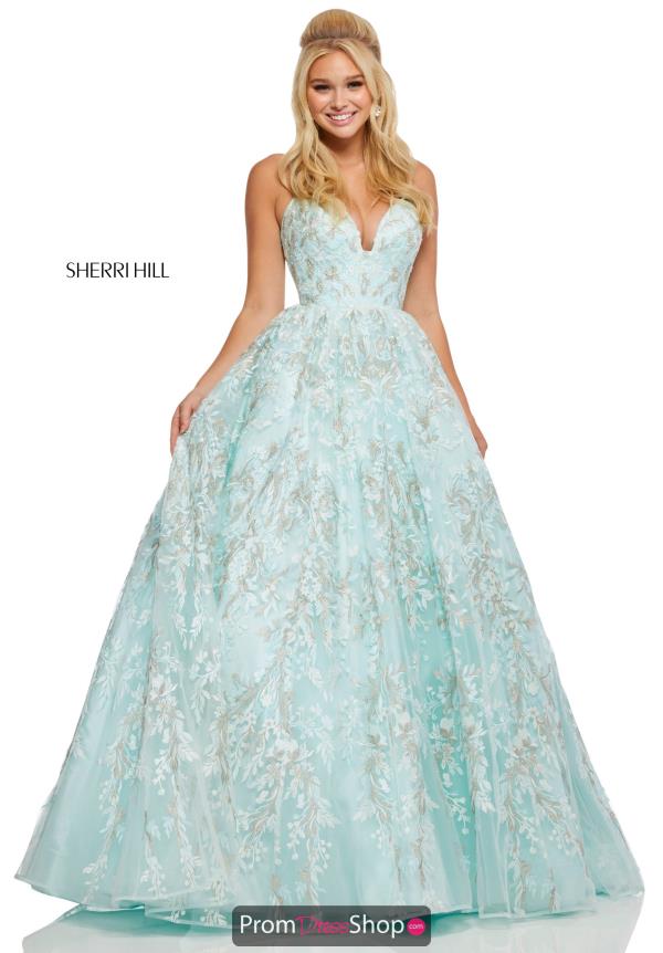 Sherri Hill Long Lace Dress 52759