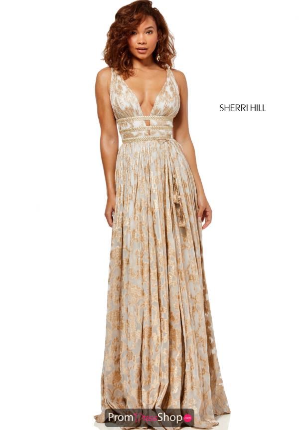 Sherri Hill V-Neck Full Figured Dress 52474
