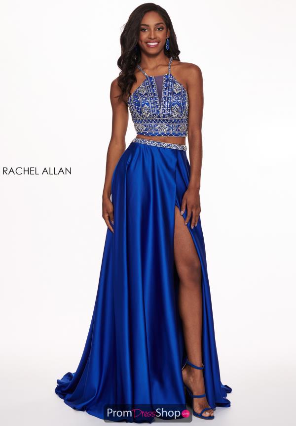 Rachel Allan Two Piece Beaded Satin Dress 6497