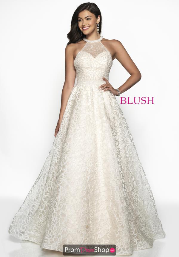 Blush Beaded Long Dress 5701