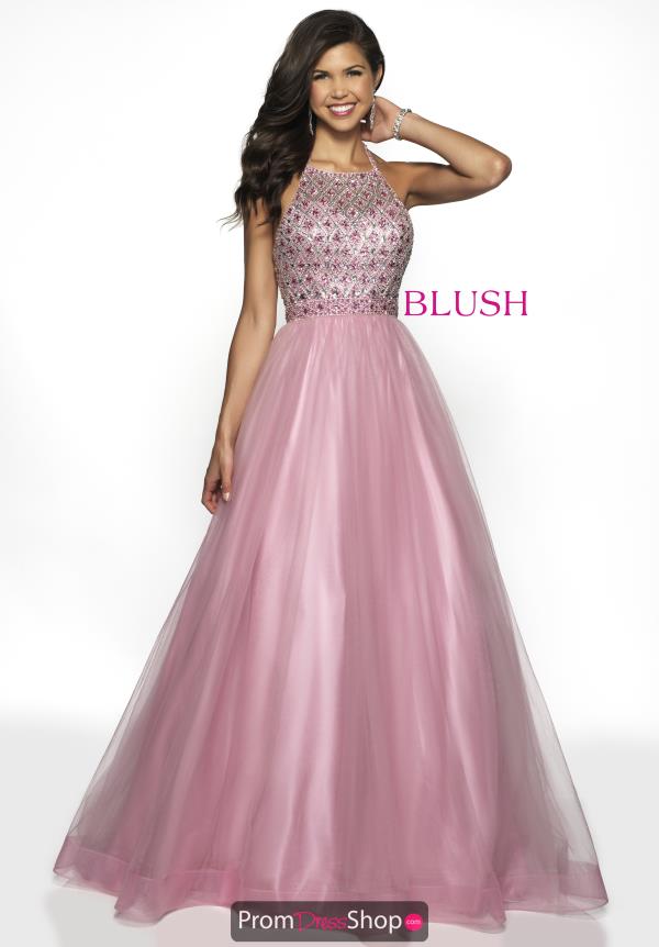 Blush Long Tulle Skirt Dress 5708