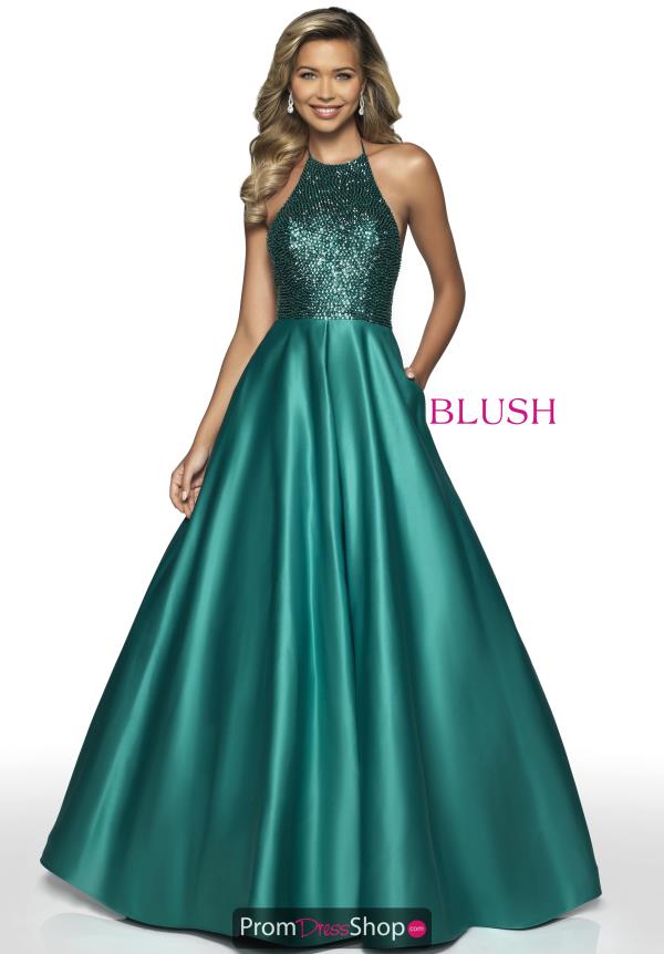 Blush High Necklnie Beaded Dress C2016