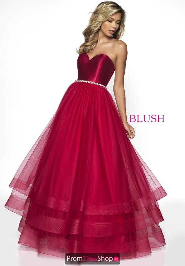 Blush Tulle Skirt A Line Dress C2036