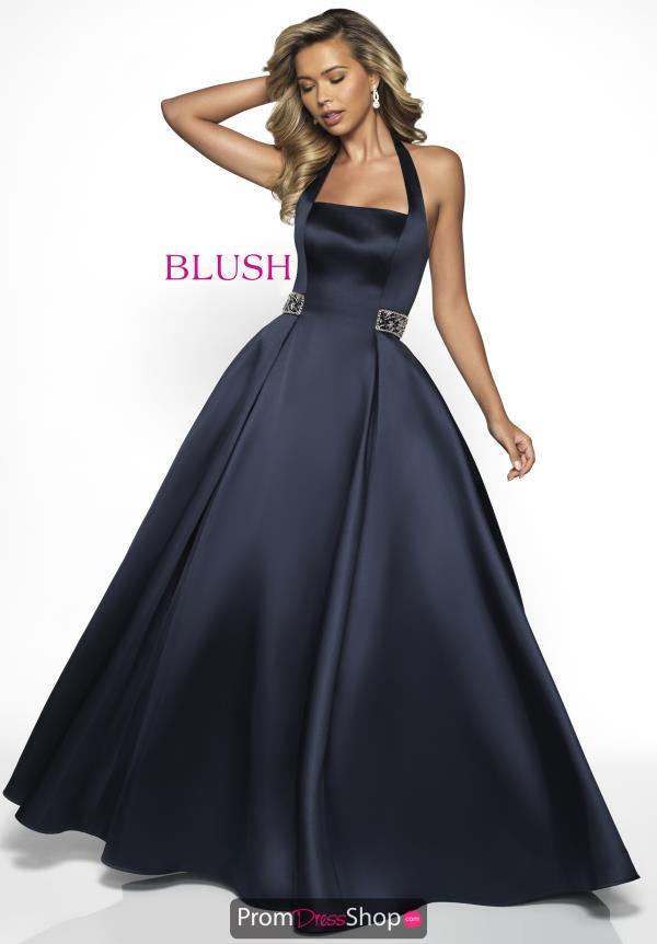Blush Halter Top A Line Dress C2038