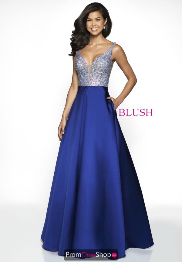 Blush Long A Line Dress C2042