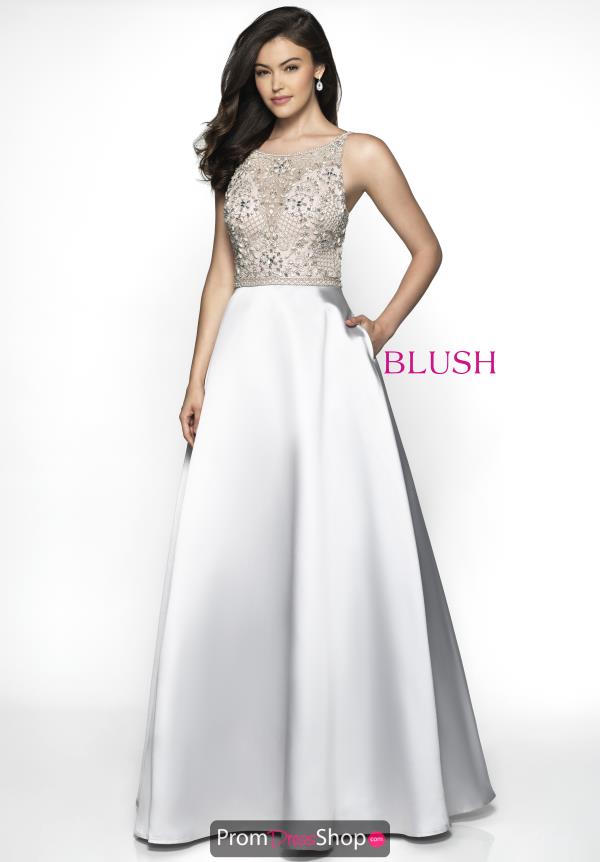 Blush High Necklnie Beaded Dress C2060
