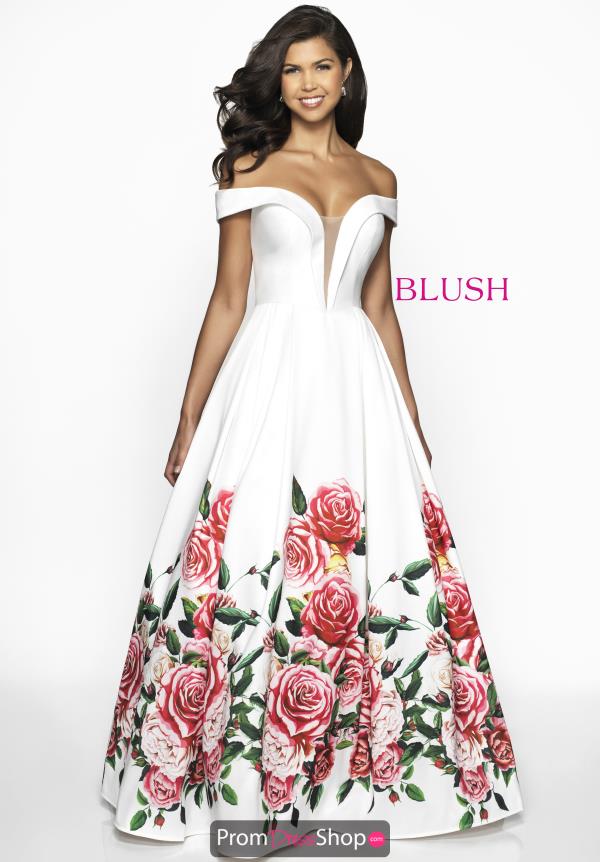 Blush Long Ivory Dress C2062