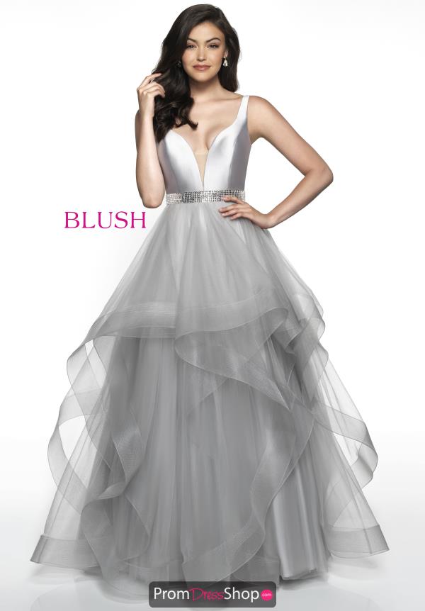 Blush Tulle Skirt A Line Dress C2064