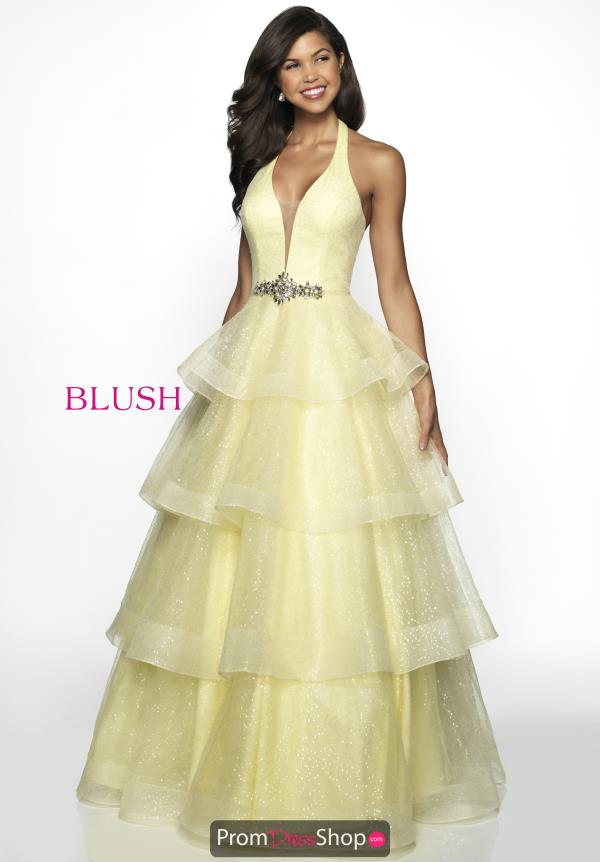 Blush V- Neckline A Line Dress C2107