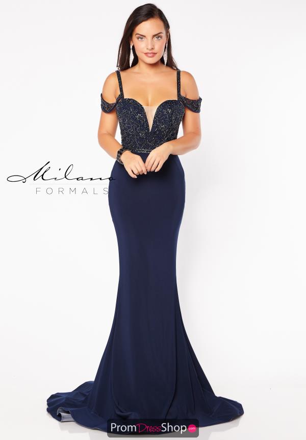 Milano Formals Long Jersey Dress E2593
