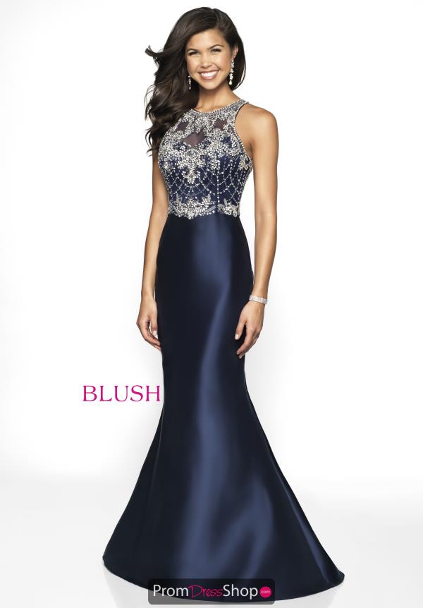 Blush Fitted Long Dress 11784