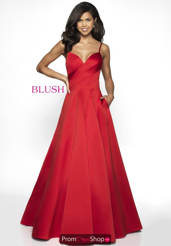 Blush Long A Line Dress C2059