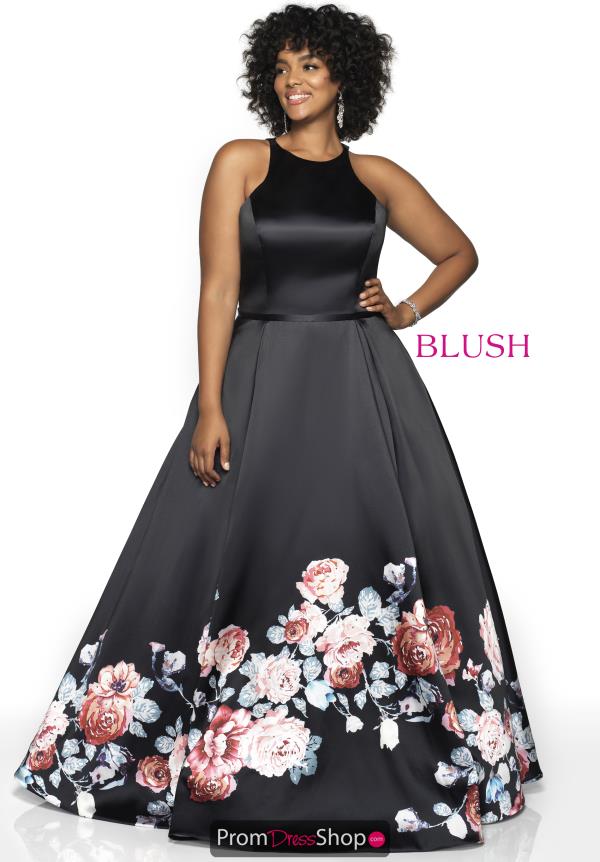 Blush Too High Neckline A Line Dress 11136ZW