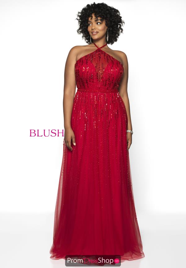 Blush Too High Neckline Tulle Dress 11756W
