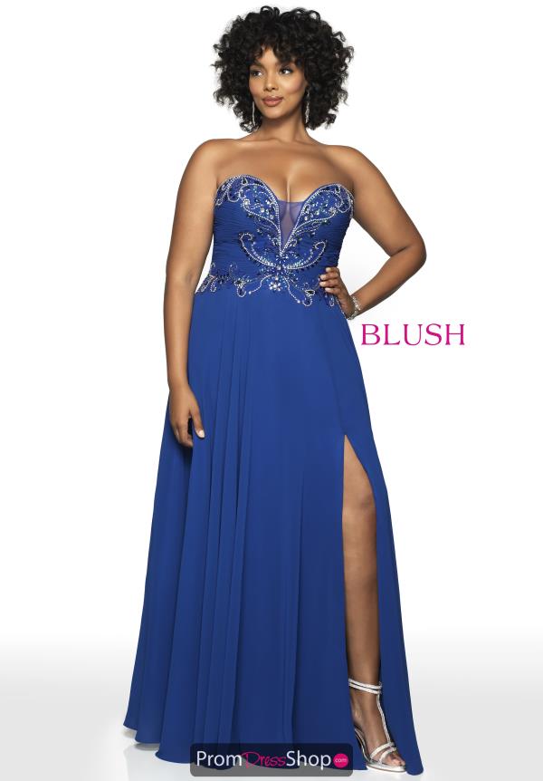 Blush Too Strapless Beaded Dress 11793W