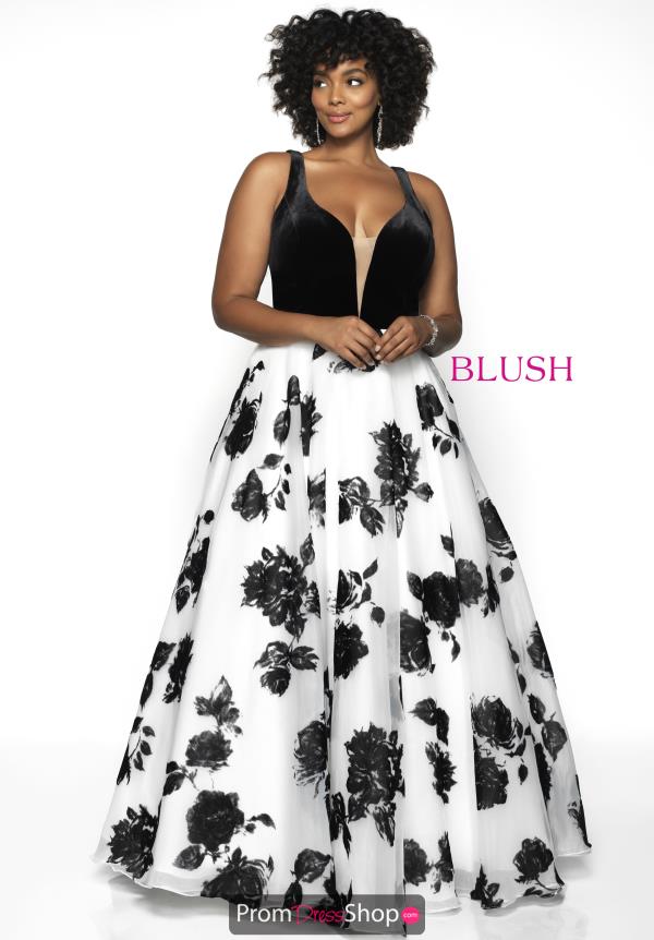 Blush Too Organza A Line Dress 5714W