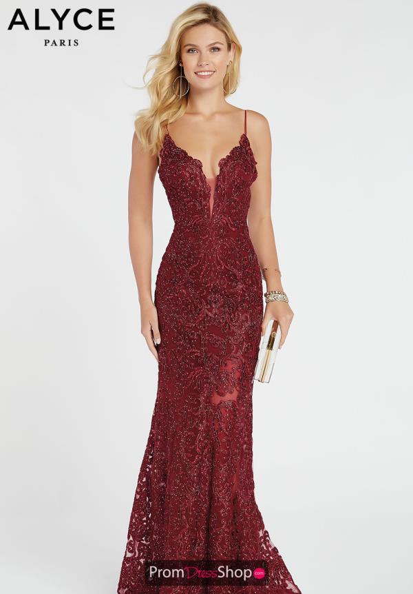 Alyce Paris V-Neck Tulle Dress 60492