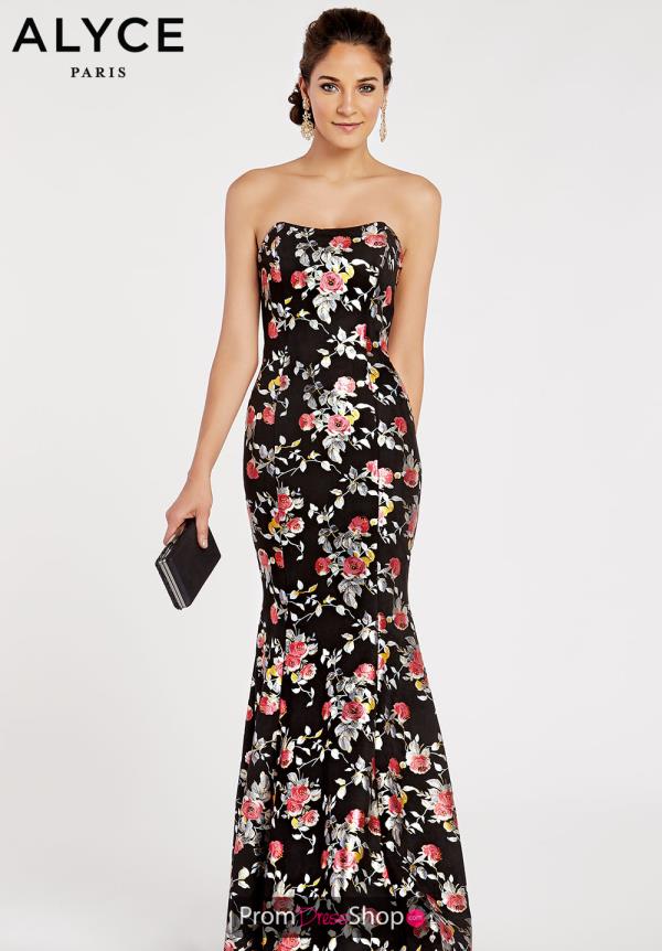 Alyce Paris Beaded Suede Dress 60508