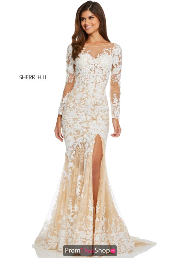Sherri Hill Long Ivory Dress 52742
