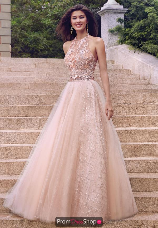 Alyce Paris High Neckline Glitter Dress 60561