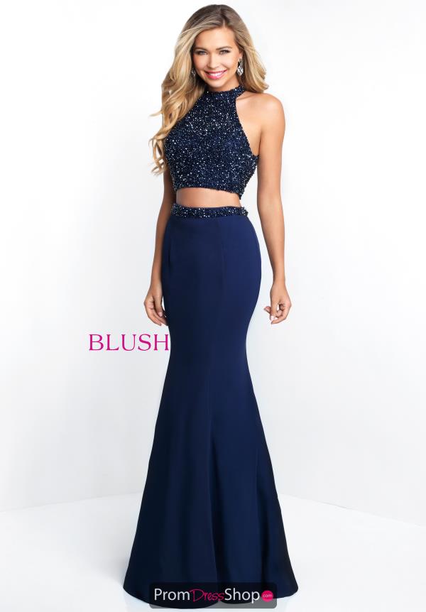 Blush Long Fitted Dress 11577