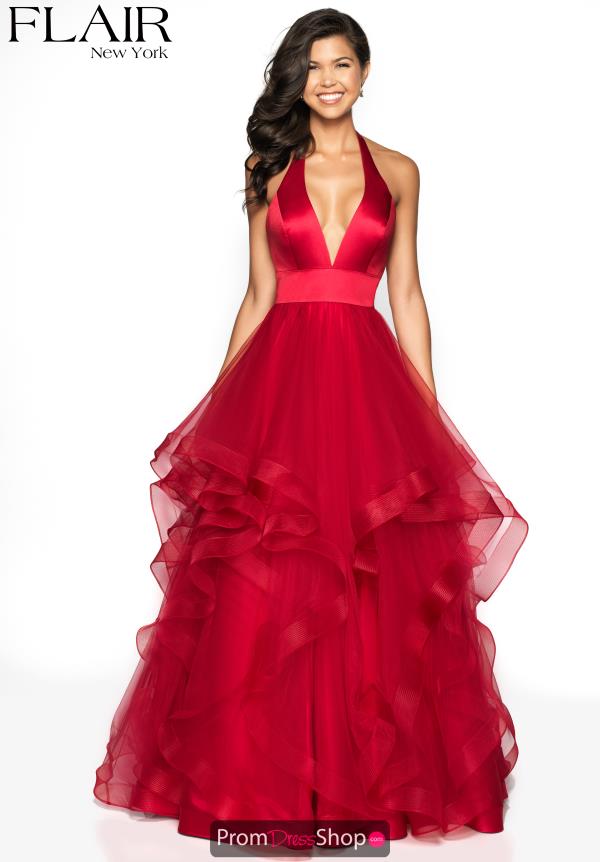Flair Full Figured Satin Dress 19054