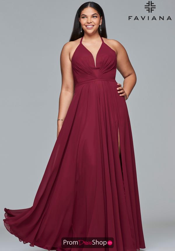 Faviana V-Neck A Line Dress 9397