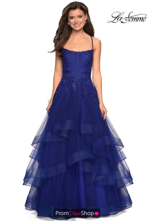 La Femme Beaded Tulle Dress 27694