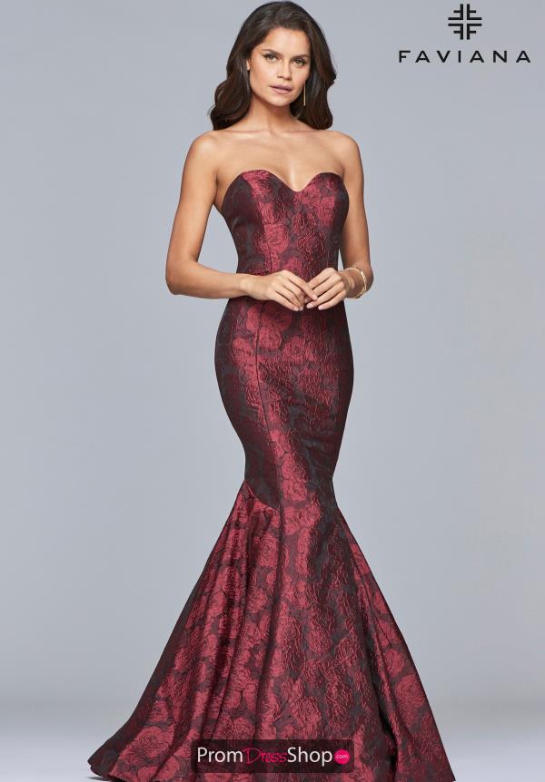 Faviana Long Fitted Dress S10118