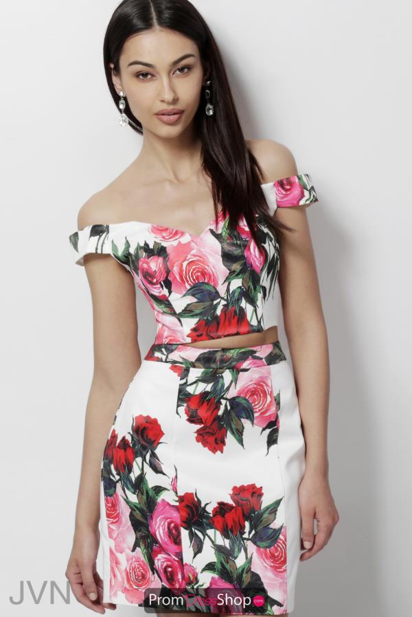 Off the Shoulder Fitted JVN by Jovani Dress JVN64961
