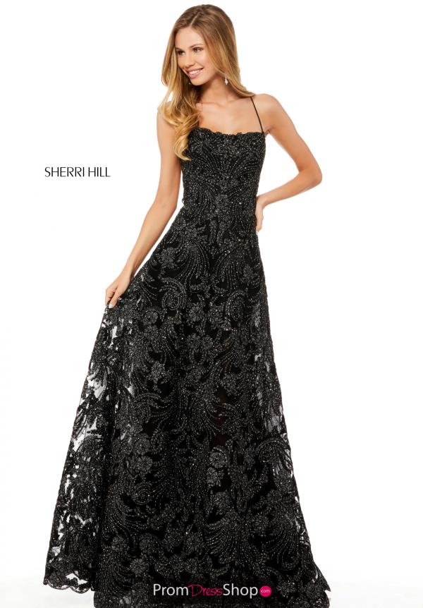 Sherri Hill Long Lace Dress 52240
