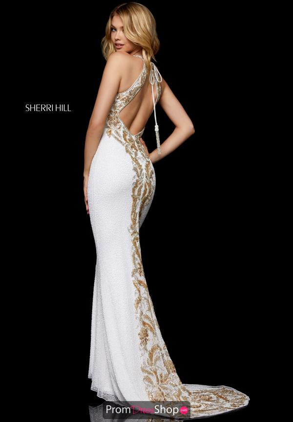 Sherri Hill Open Back Fitted Dress 52320