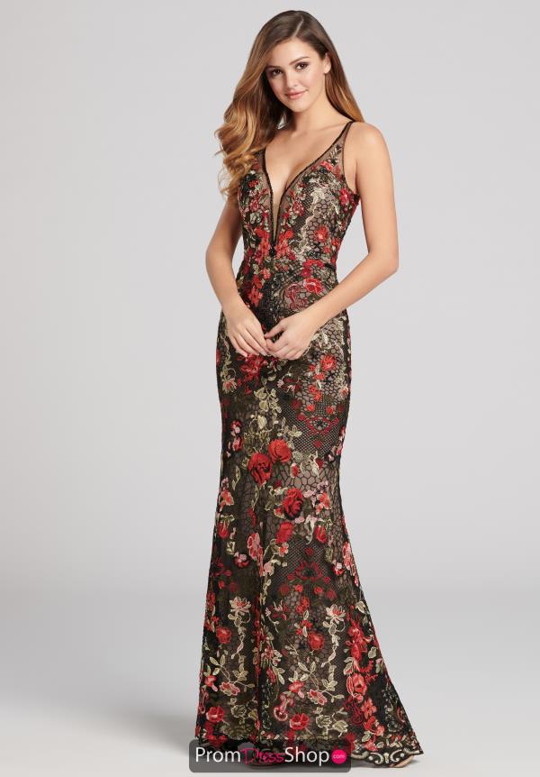 Ellie Wilde Long Lace Dress EW2180