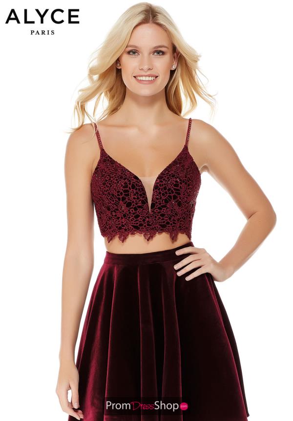 Alyce Paris Velvet Two Piece Dress 403