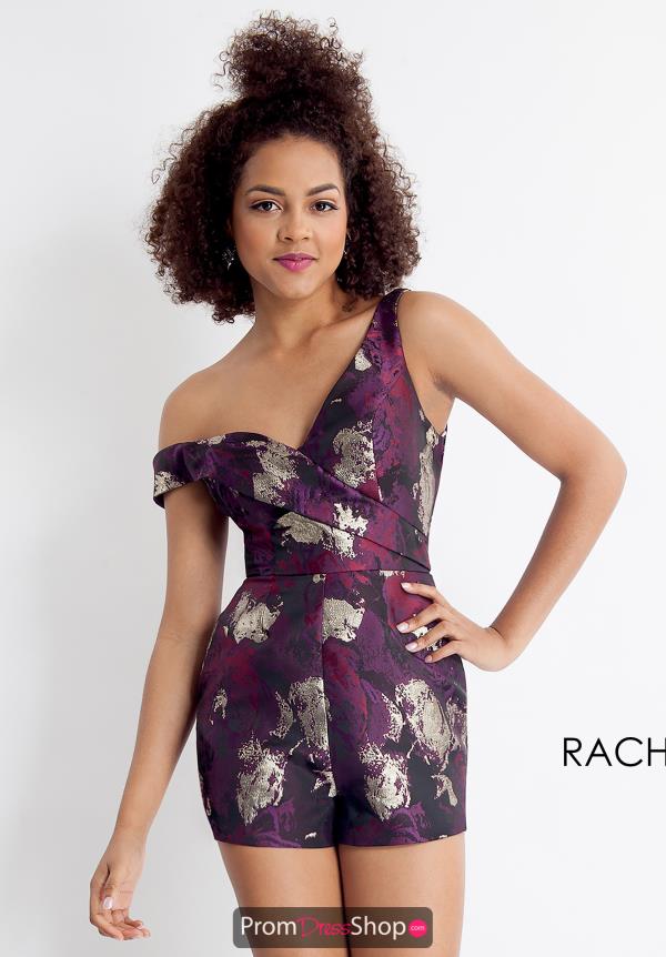 Rachel Allan Asymmetrical Floral Romper 4679