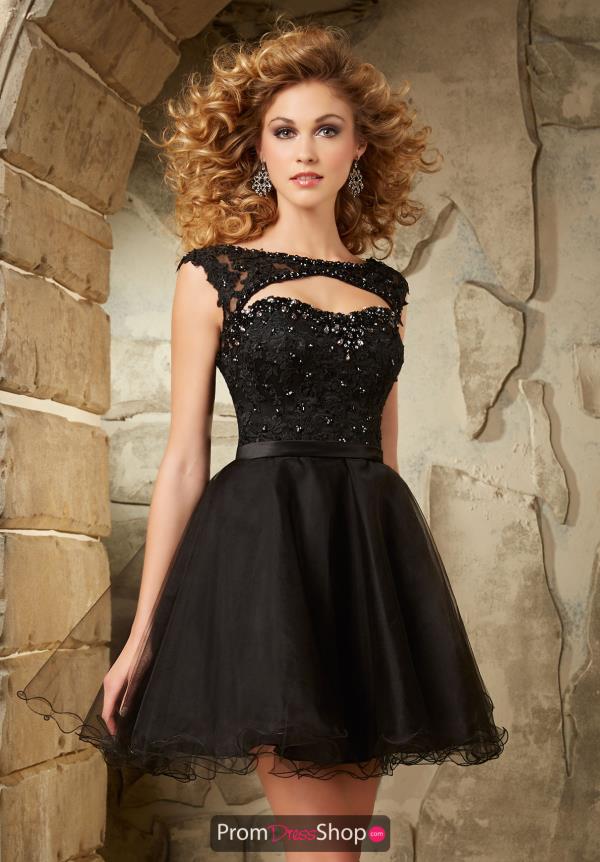 Mori Lee Sticks & Stones Sleeved Tulle Dress 9335